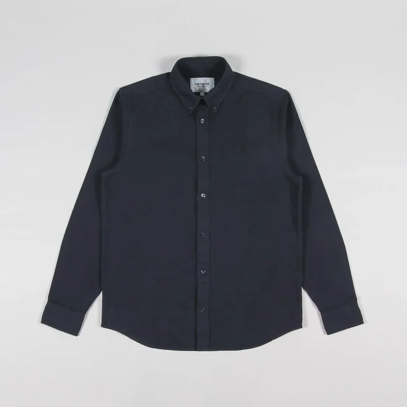 Carhartt WIP Long Sleeve Bolton Shirt Dark Navy