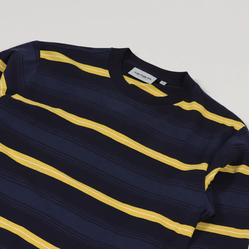 Carhartt WIP Long Sleeve Buren T Shirt Dark Navy-2