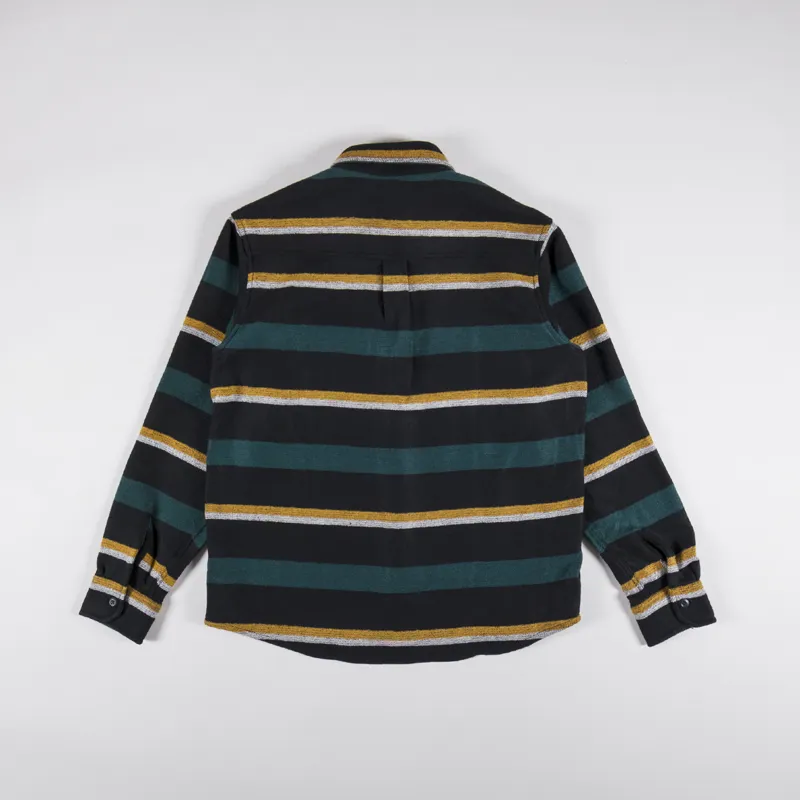 Carhartt WIP Long Sleeve Bowman Shirt Juniper Stripe-1