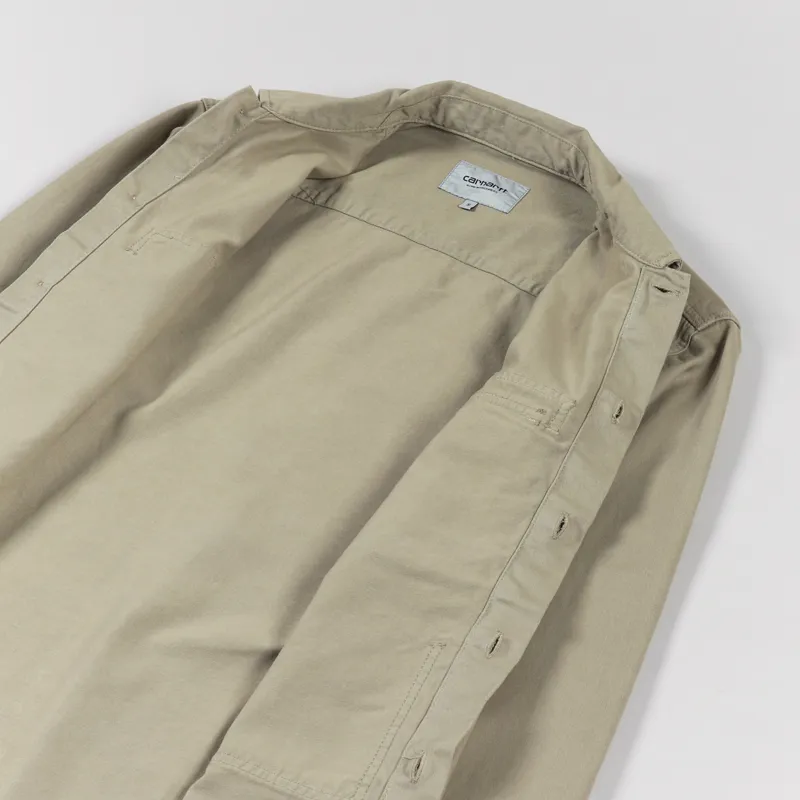 Carhartt WIP Long Sleeve Charter Shirt Ammonite-4