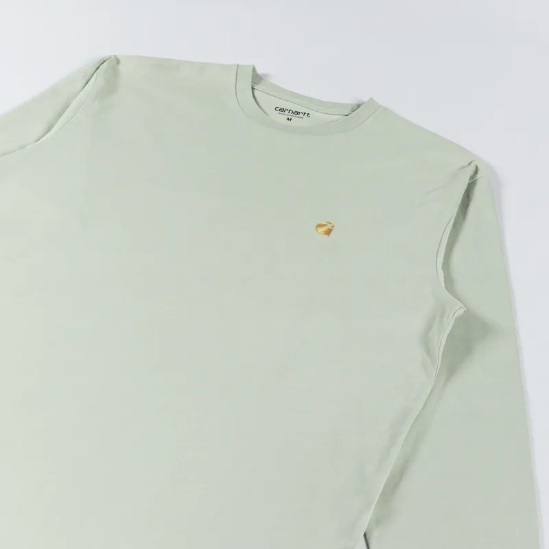 Carhartt WIP Long Sleeve Chase T Shirt Agave Gold-2