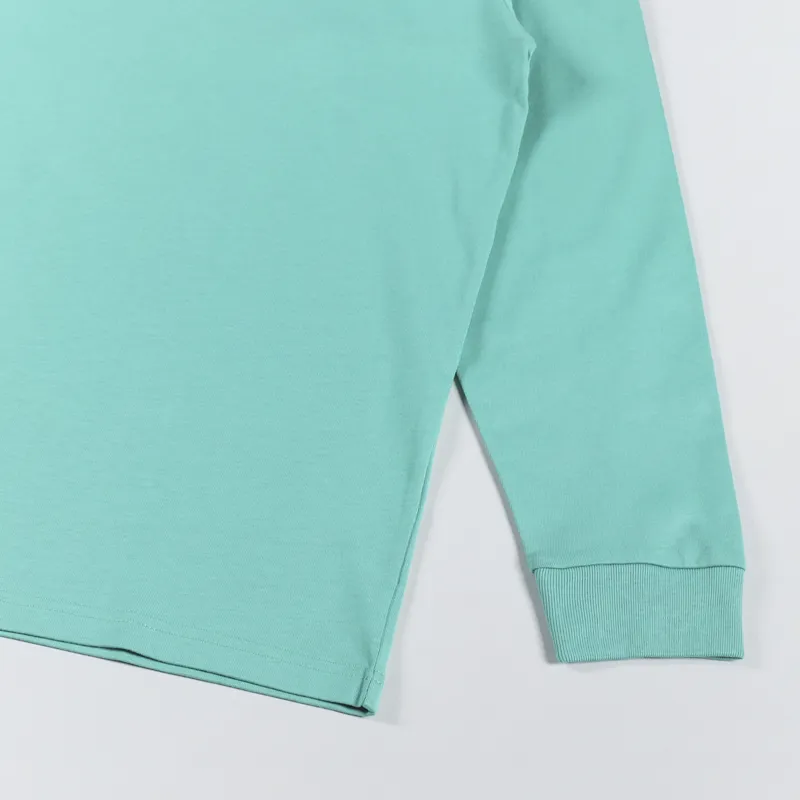 Carhartt WIP Long Sleeve Chase T Shirt Aqua Green Gold-5