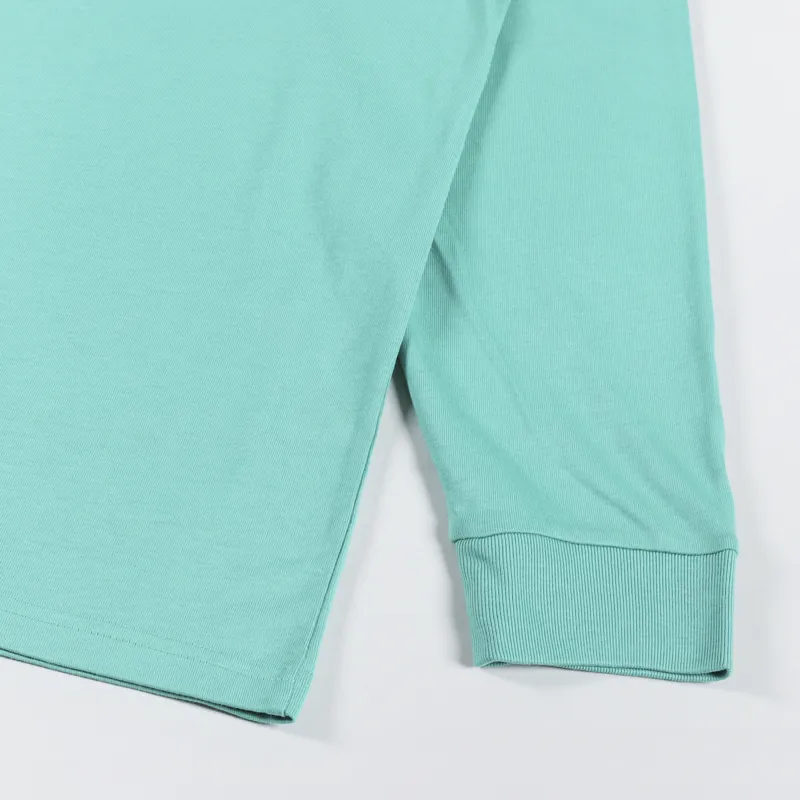 Carhartt WIP Long Sleeve Chase T Shirt Aqua Green Gold-6