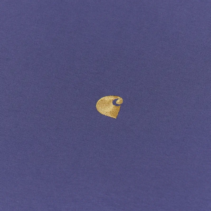 Carhartt WIP Long Sleeve Chase T Shirt Cold Viola Gold-4