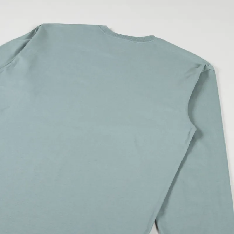 Carhartt WIP Long Sleeve Chase T Shirt Glassy Teal Gold-5