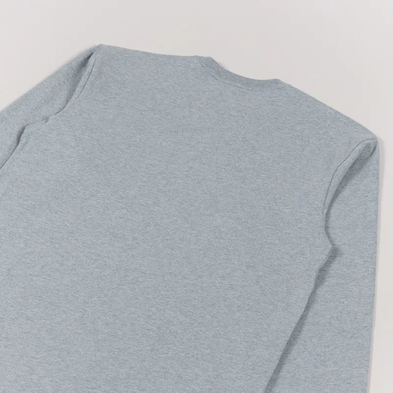 Carhartt WIP Long Sleeve Chase T Shirt Grey Heather Gold-3