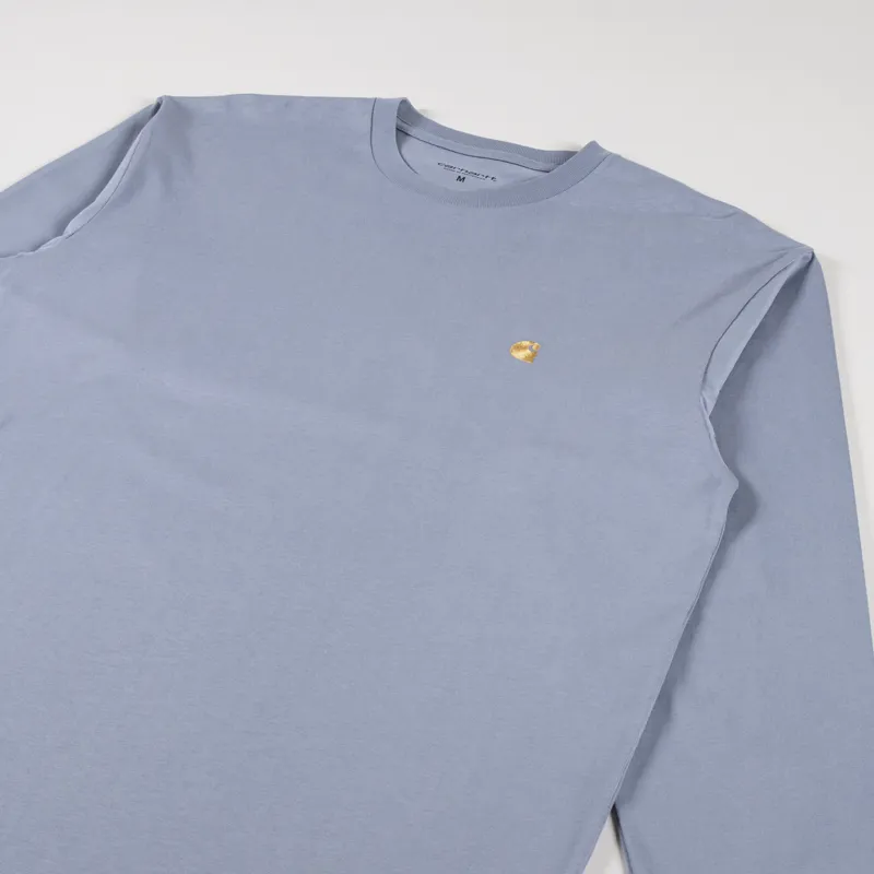 Carhartt WIP Long Sleeve Chase T Shirt Mirror Gold-2