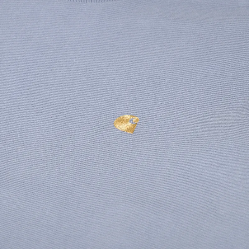 Carhartt WIP Long Sleeve Chase T Shirt Mirror Gold-3