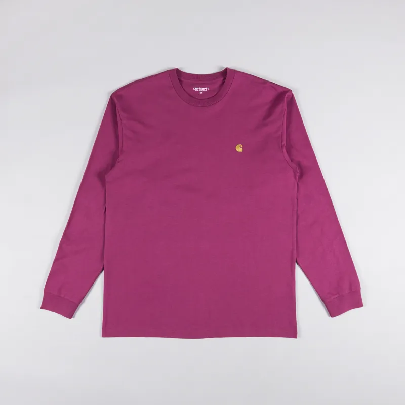 Carhartt WIP Long Sleeve Chase T Shirt Punch Gold