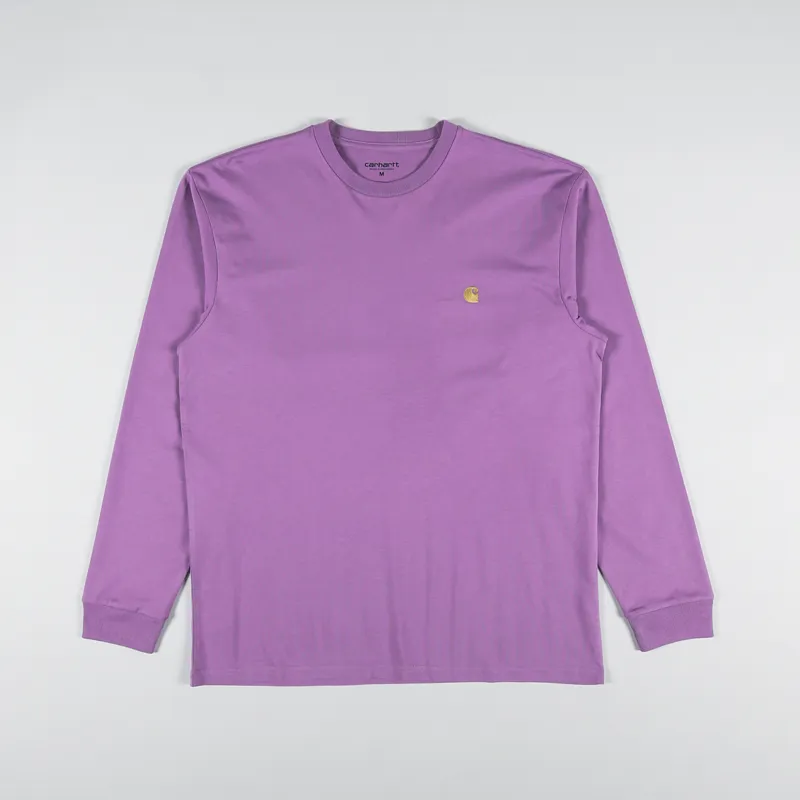 Carhartt WIP Long Sleeve Chase T Shirt Violanda Gold