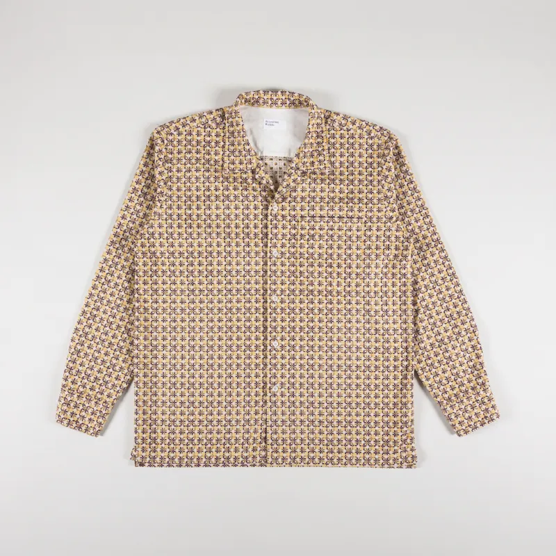 Universal Works Long Sleeve Camp Shirt Taupe