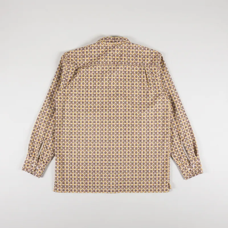 Universal Works Long Sleeve Camp Shirt Taupe-1
