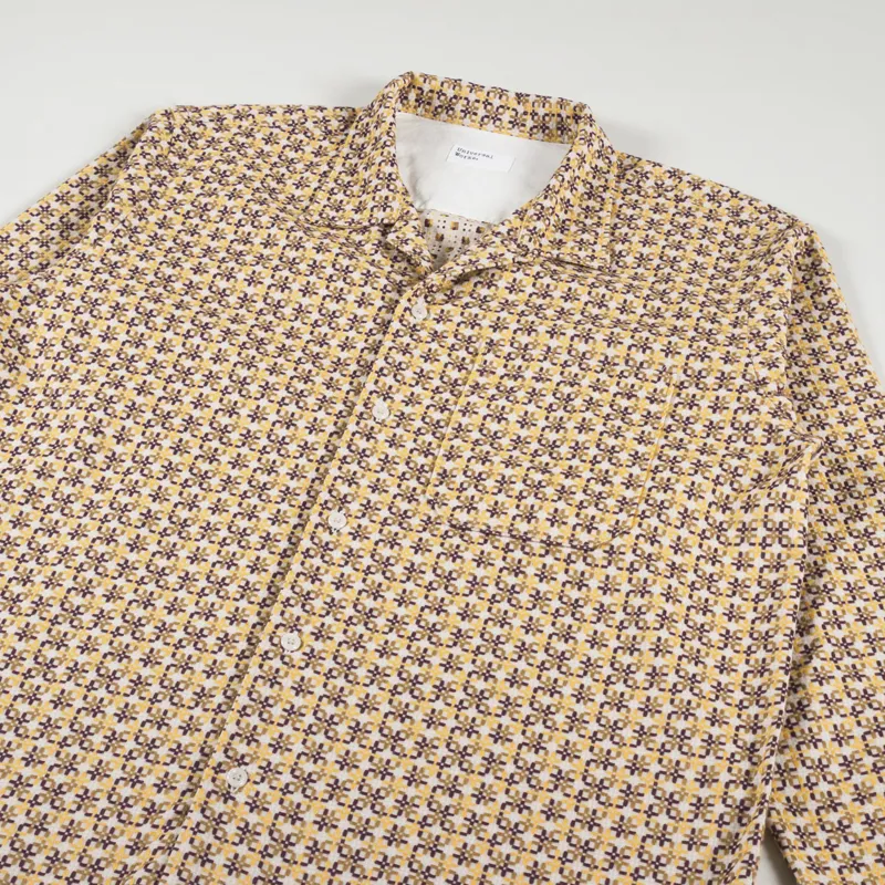 Universal Works Long Sleeve Camp Shirt Taupe-2