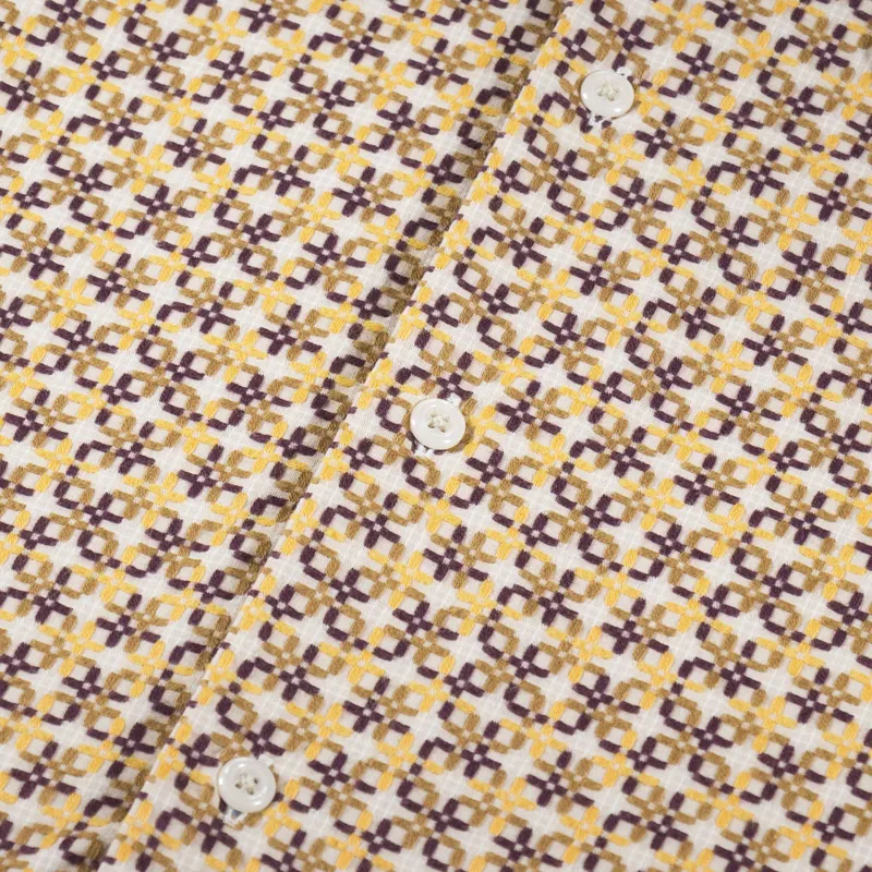 Universal Works Long Sleeve Camp Shirt Taupe-4