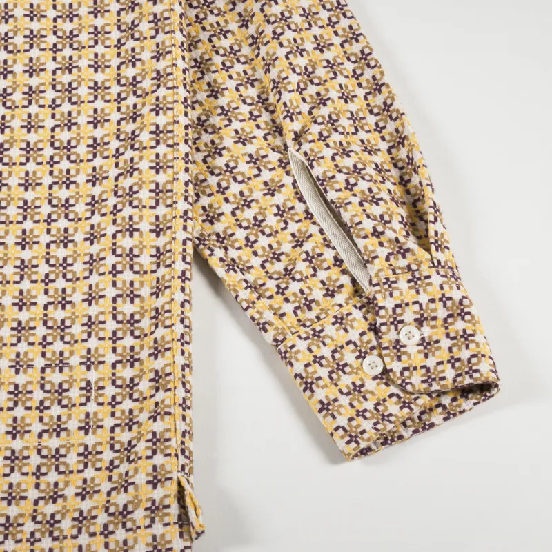 Universal Works Long Sleeve Camp Shirt Taupe-5