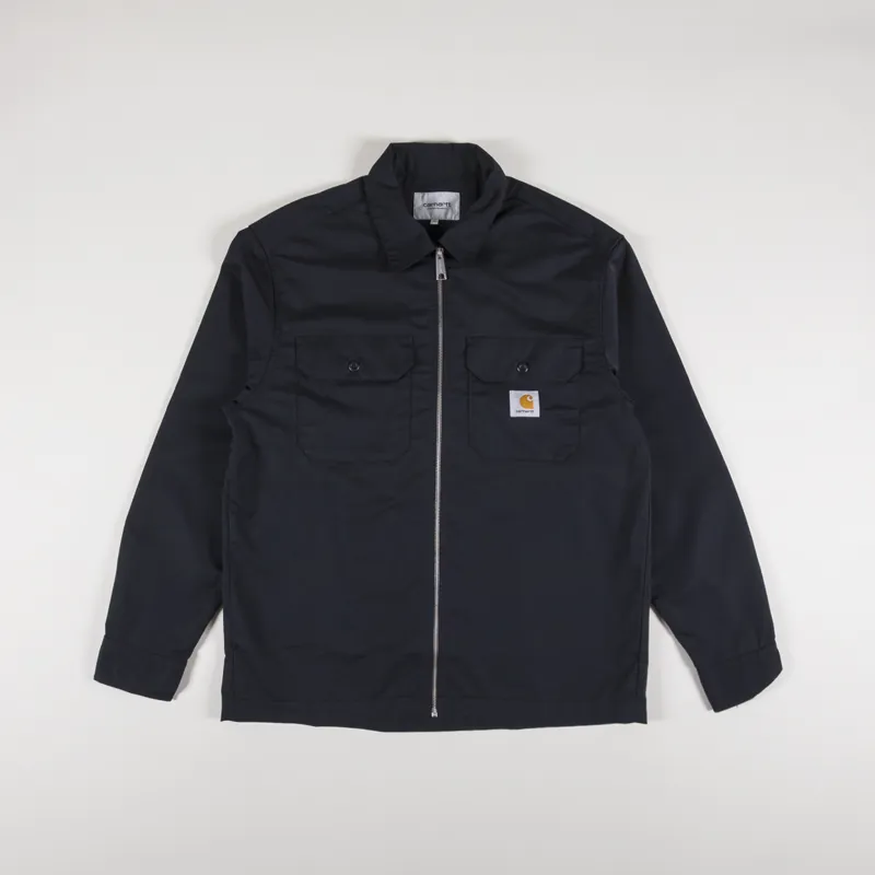 Carhartt WIP Mens Long Sleeve Craft Zip Shirt Jacket Black