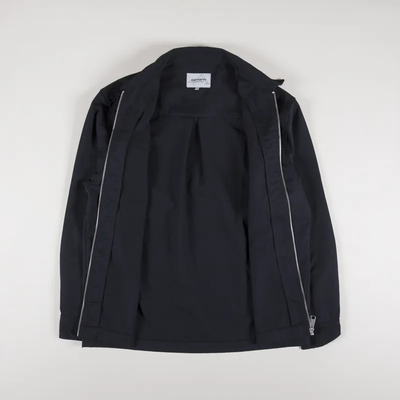 Carhartt WIP Long Sleeve Craft Zip Shirt Black-1