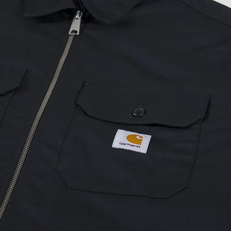 Carhartt WIP Long Sleeve Craft Zip Shirt Black-6