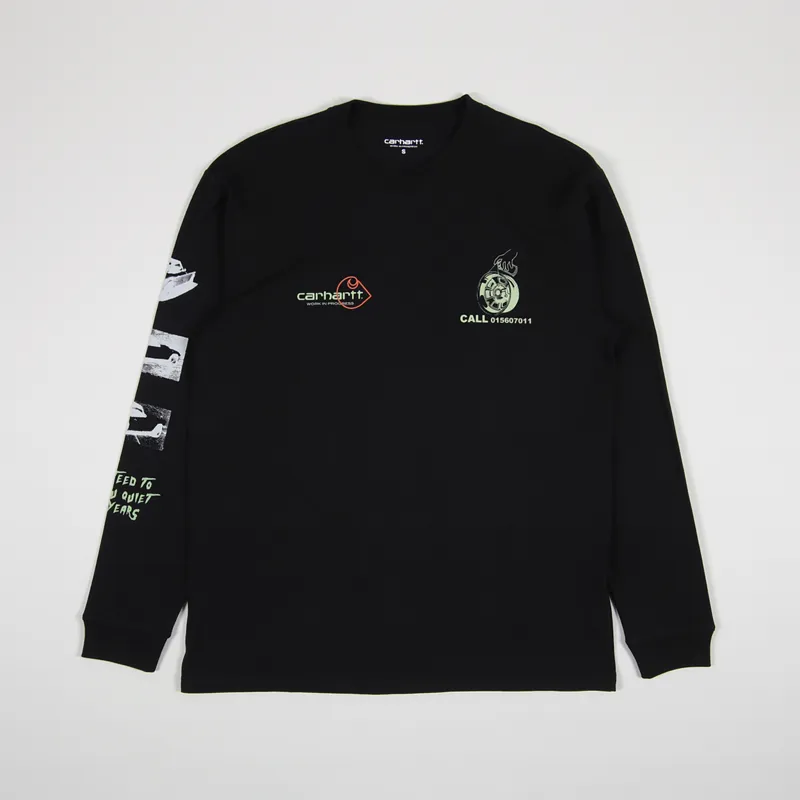 Carhartt WIP Long Sleeve Carhartt Race Play T Shirt Black-1