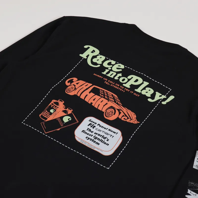 Carhartt WIP Long Sleeve Carhartt Race Play T Shirt Black-2