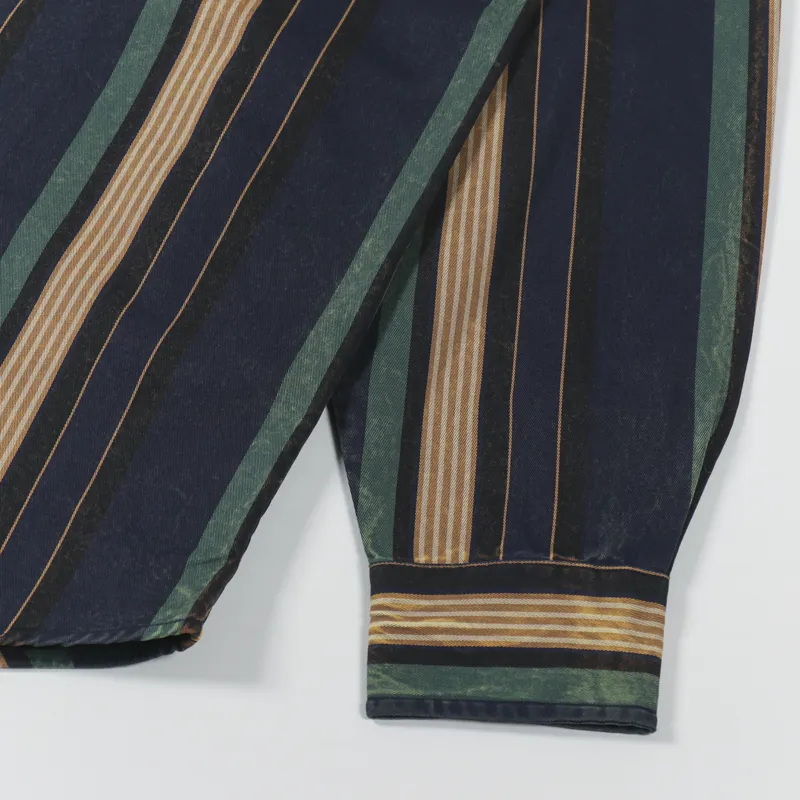 CARHARTT WIP 長袖シャツ DORADO SHIRT STRIPE Carhartt WIP – Dorado Stripe Shirt Moon Wash Dark Navy