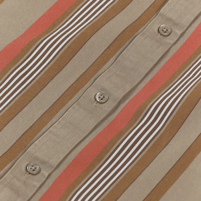 Carhartt WIP Long Sleeve Dorado Shirt Stripe Leather Moon Wash-6