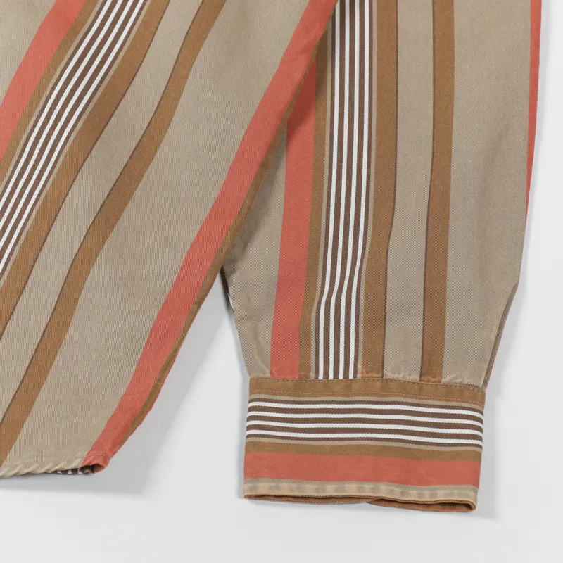 Carhartt WIP Long Sleeve Dorado Shirt Stripe Leather Moon Wash-5