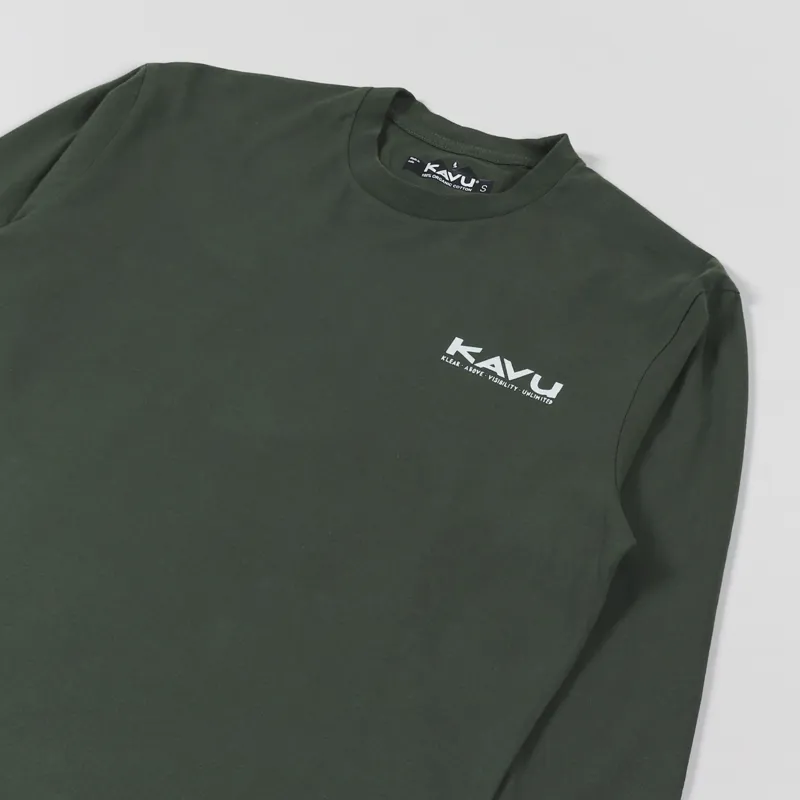 Kavu Long Sleeve Etch Art T Shirt Green-3