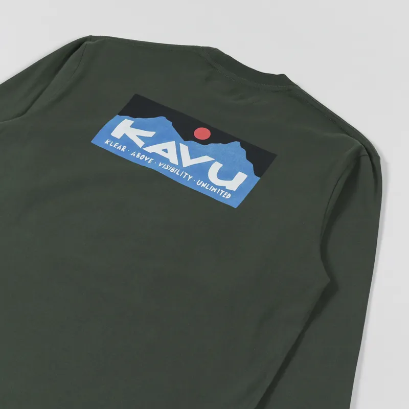 Kavu Long Sleeve Etch Art T Shirt Green-2
