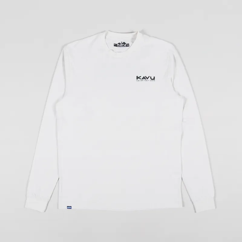 Kavu Long Sleeve Etch Art T Shirt Off White-1