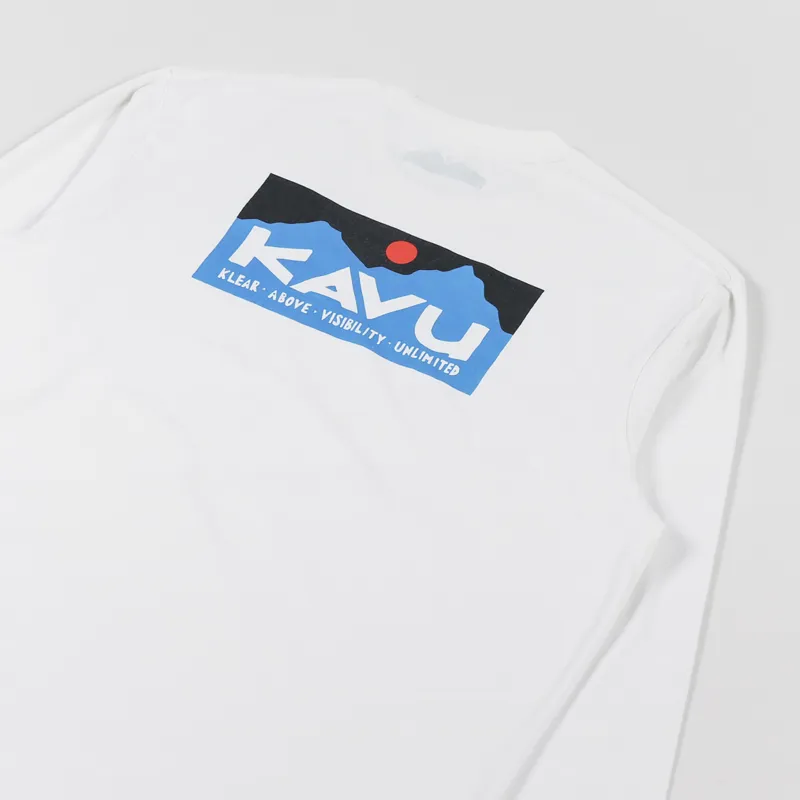 Kavu Long Sleeve Etch Art T Shirt Off White-2