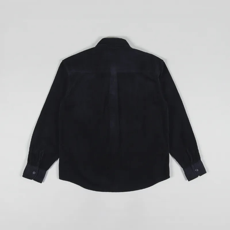 トップス CARHARTT FLINT SHIRT M size Carhartt WIP Mens Long Sleeve Flint Shirt Dark Navy Blue