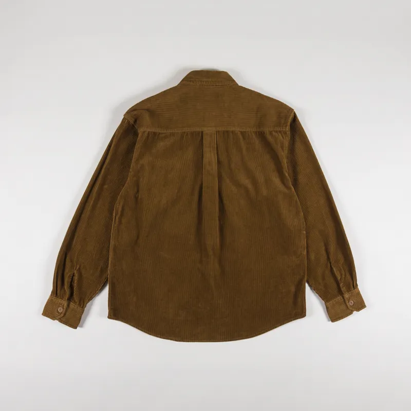 Carhartt WIP Long Sleeve Flint Shirt Deep H Brown-1