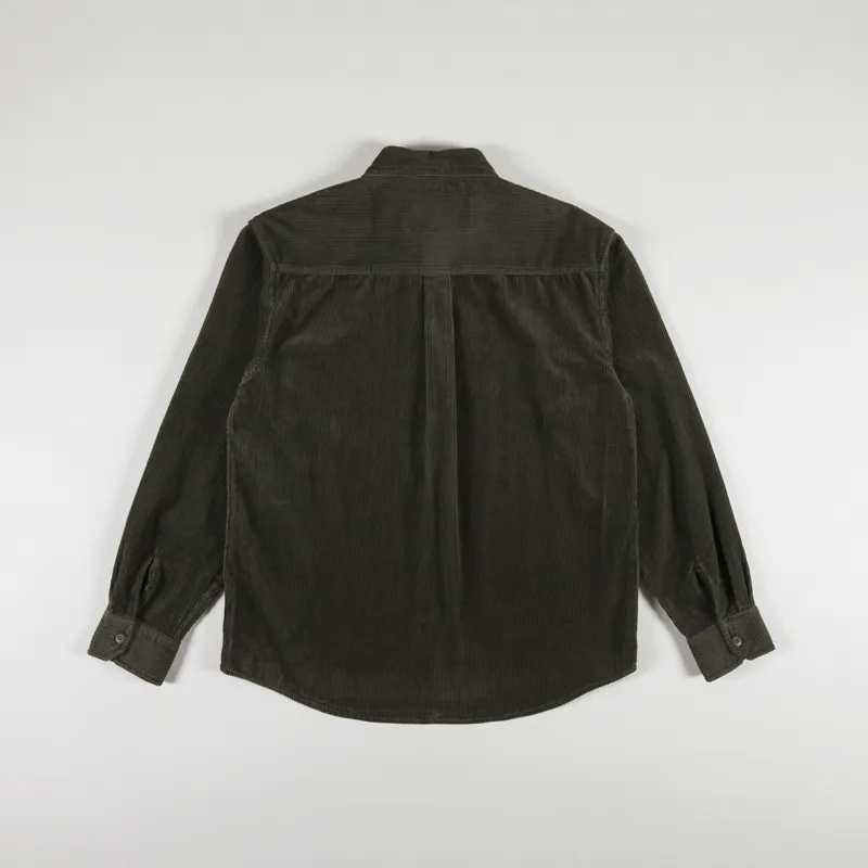 Carhartt WIP Long Sleeve Flint Shirt Plant Rinsed-1