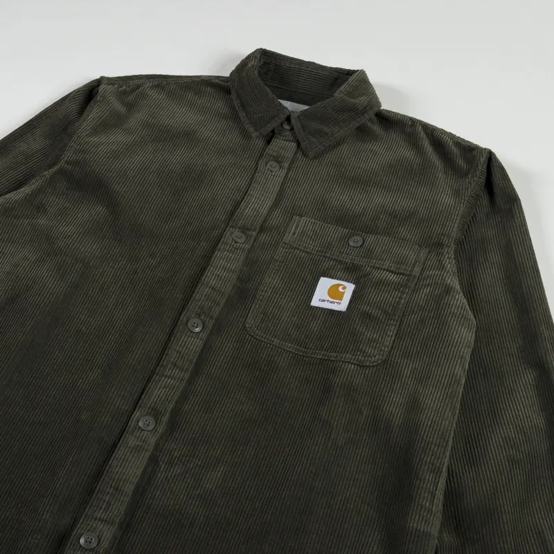 Carhartt WIP Long Sleeve Flint Shirt Plant Rinsed-2