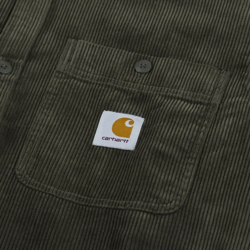 Carhartt WIP Long Sleeve Flint Shirt Plant Rinsed-7