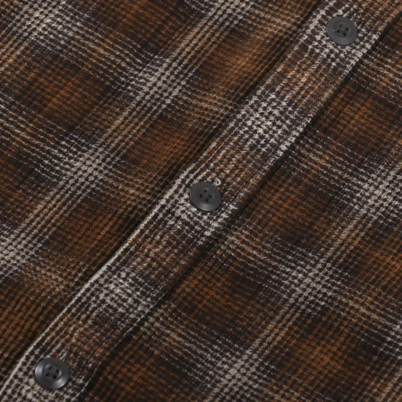 Carhartt WIP Long Sleeve Flint Shirt Wiley Check Hamilton Brown-6