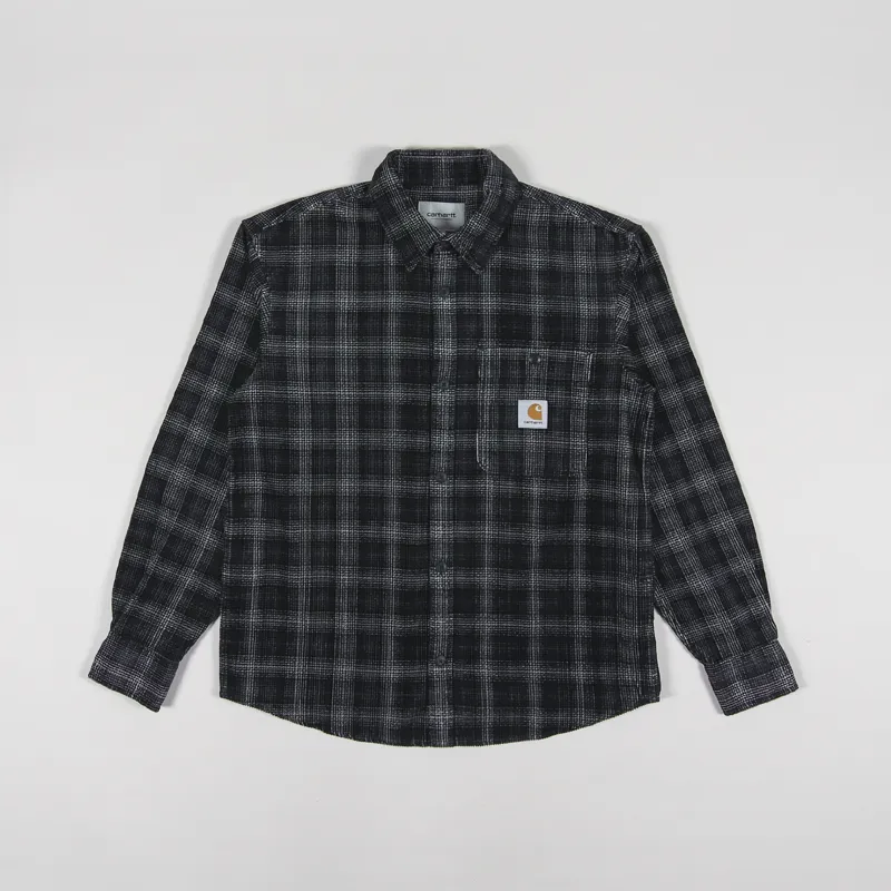 Carhartt WIP Long Sleeve Flint Shirt Wiley Check Vulcan Rinsed