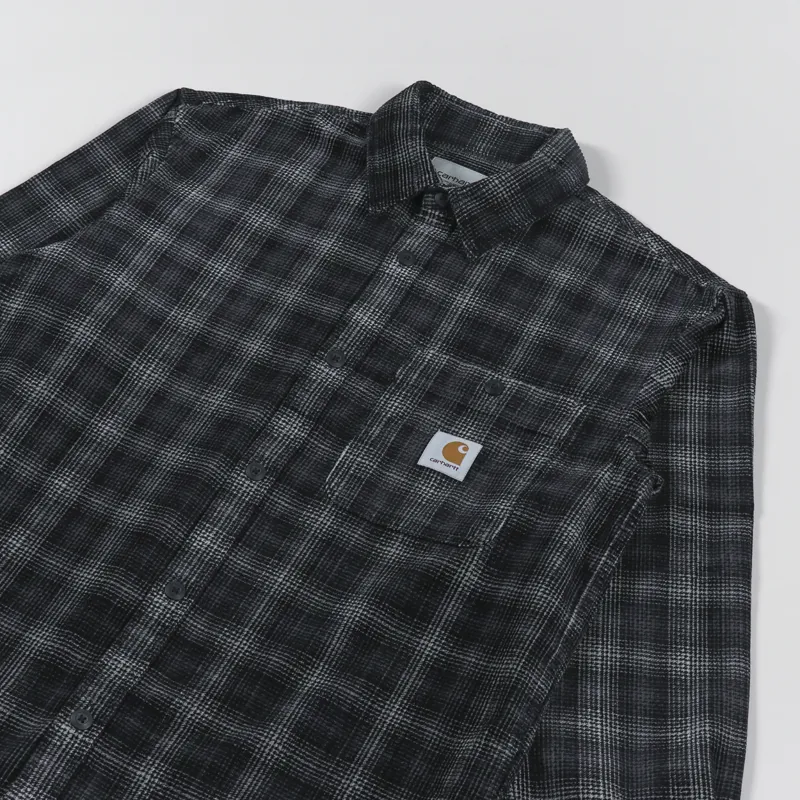 Carhartt WIP Long Sleeve Flint Shirt Wiley Check Vulcan Rinsed-1