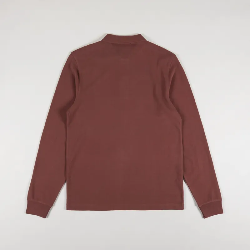 Fred Perry Long Sleeve Plain Shirt Whisky Brown-1