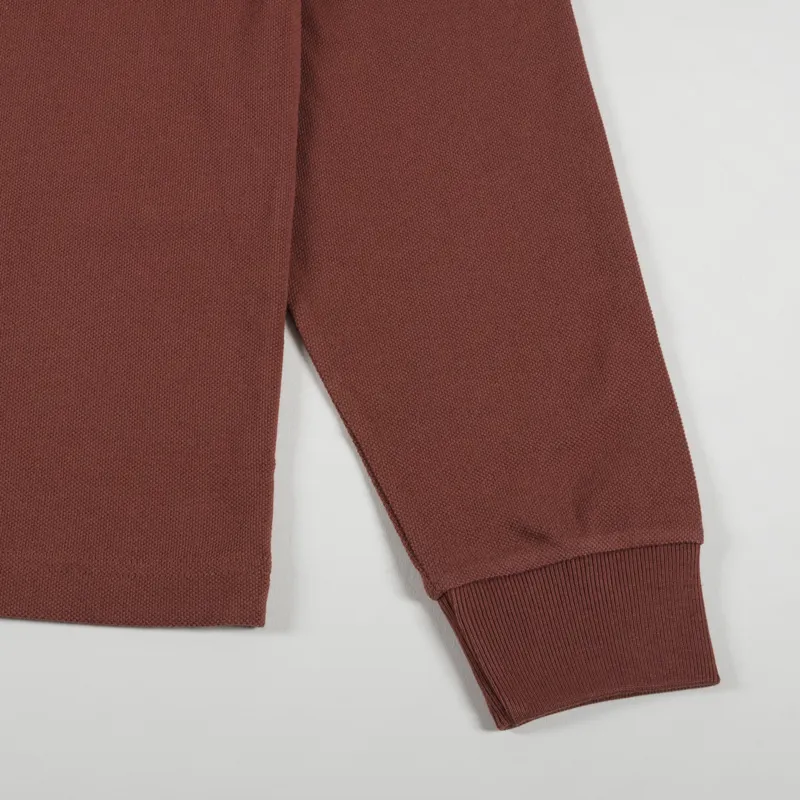 Fred Perry Long Sleeve Plain Shirt Whisky Brown-5