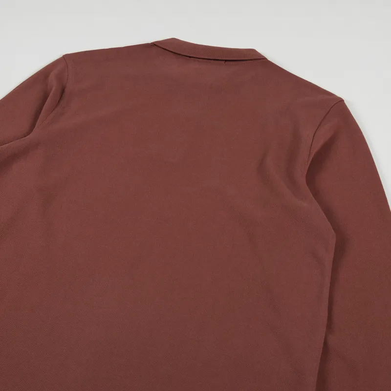 Fred Perry Long Sleeve Plain Shirt Whisky Brown-3