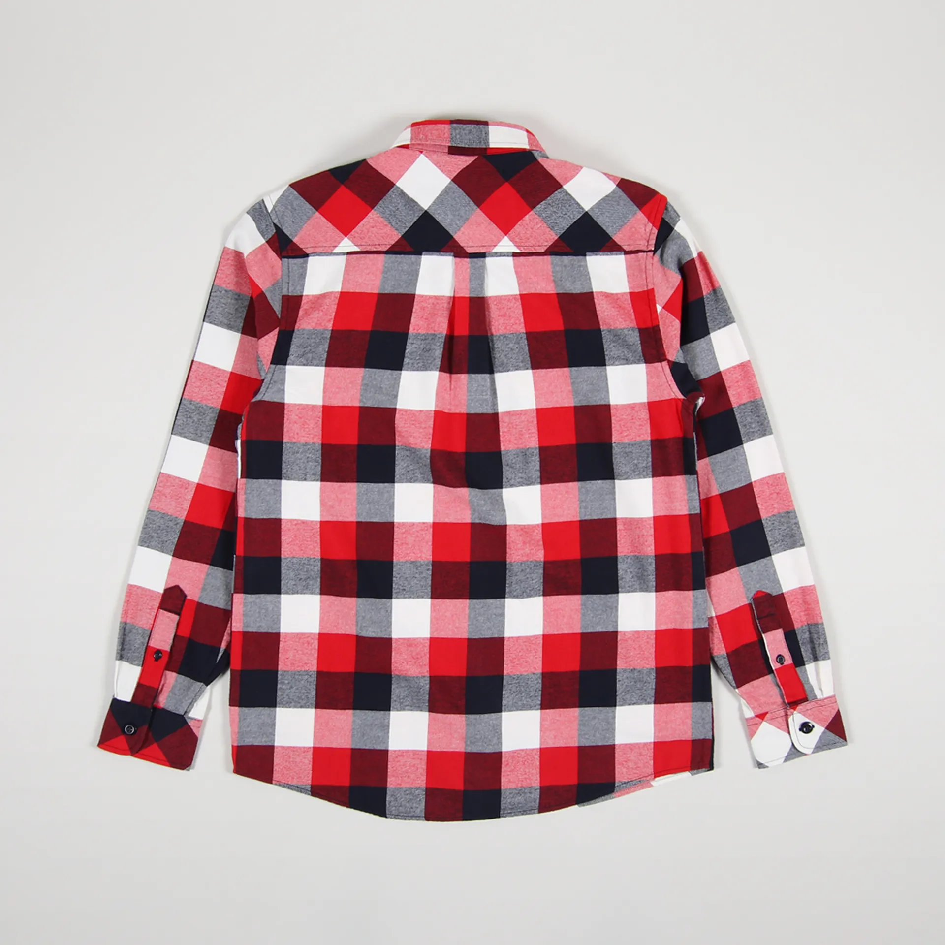 Carhartt WIP Mens Check Pattern Long Sleeve Keegan Shirt Etna Red