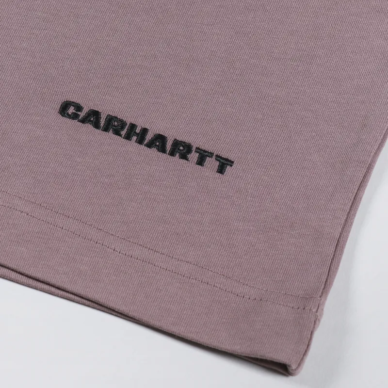 Carhartt WIP Long Sleeve Link Script T Shirt Lupinus Black-5