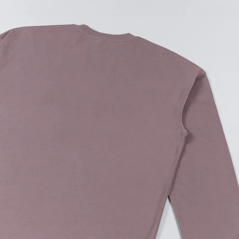 Carhartt WIP Long Sleeve Link Script T Shirt Lupinus Black-3