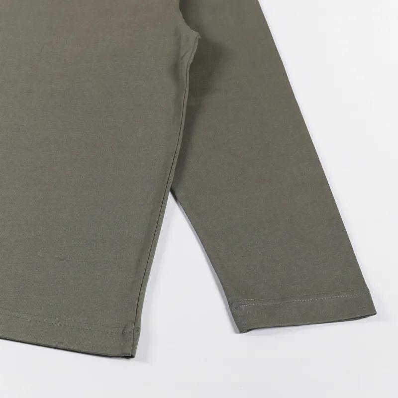 Carhartt WIP Long Sleeve Link Script T Shirt Nettle White-6