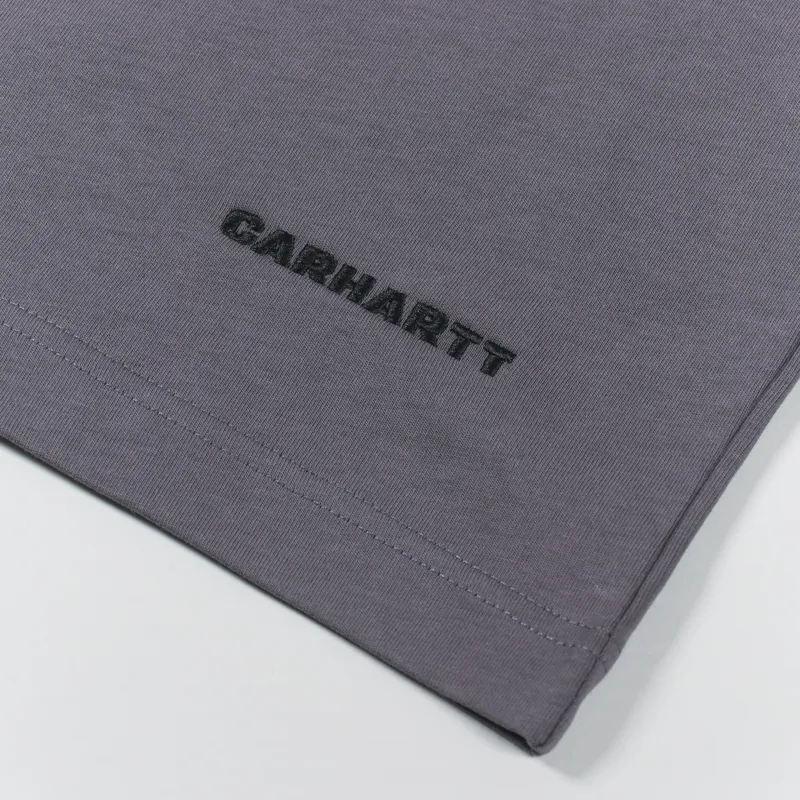 Carhartt WIP Long Sleeve Link Script T Shirt Rhino Black-4