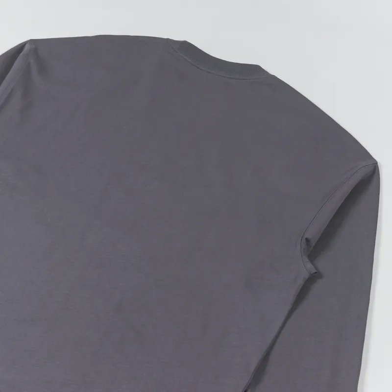 Carhartt WIP Long Sleeve Link Script T Shirt Rhino Black-3