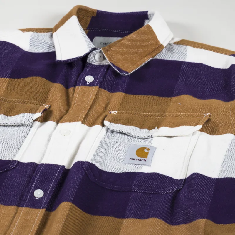 Carhartt WIP Long Sleeve Lyman Shirt Cassis Check-3