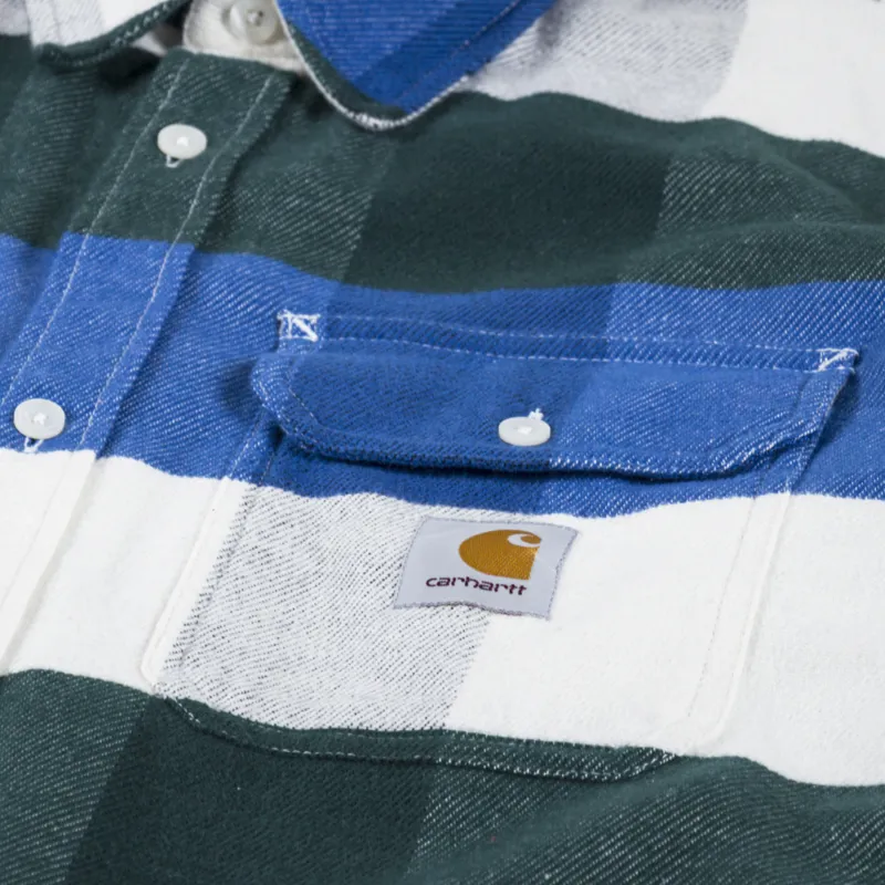 Carhartt WIP Long Sleeve Lyman Shirt Discovery Green Check-3